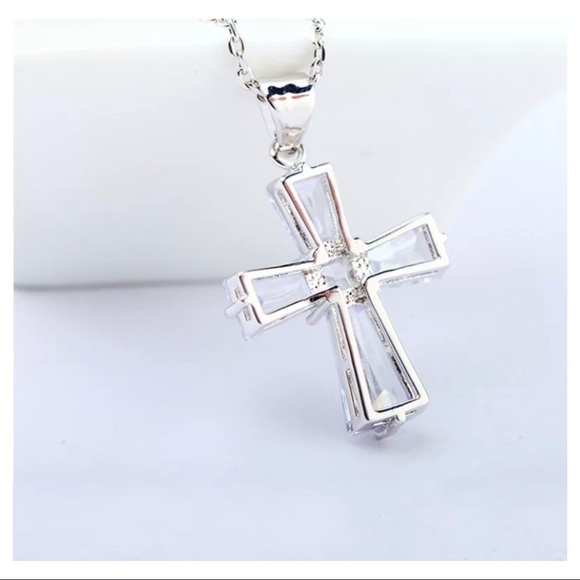 Australian Zircon Crystal Cross Necklace - Picture 4 of 4
